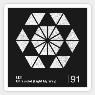 U2 / Minimalist Graphic Design Fan Artwork Sticker